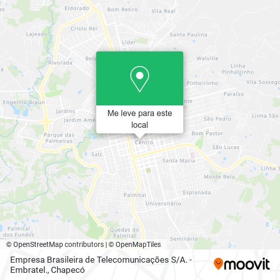 Empresa Brasileira de Telecomunicações S / A. - Embratel. mapa