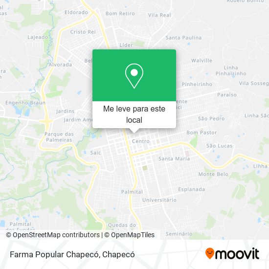 Farma Popular Chapecó mapa