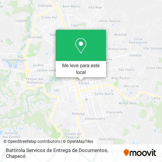 Battirola Servicos de Entrega de Documentos mapa