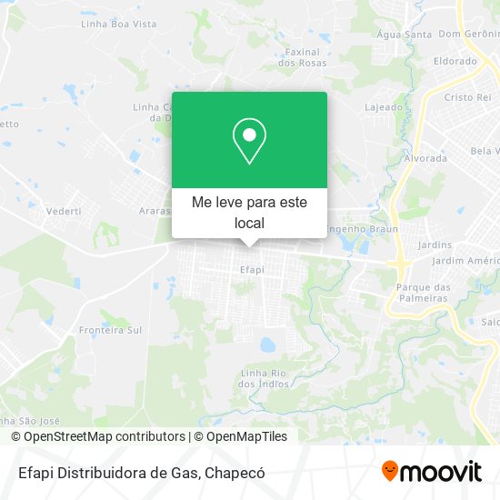 Efapi Distribuidora de Gas mapa