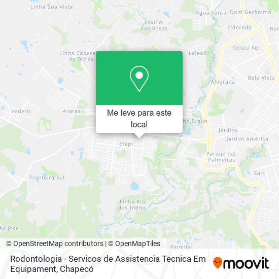 Rodontologia - Servicos de Assistencia Tecnica Em Equipament mapa