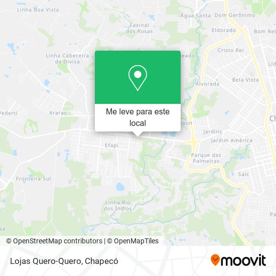 Lojas Quero-Quero mapa