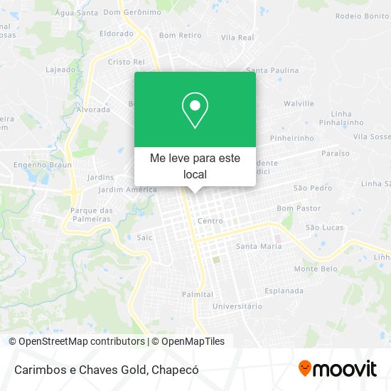 Carimbos e Chaves Gold mapa