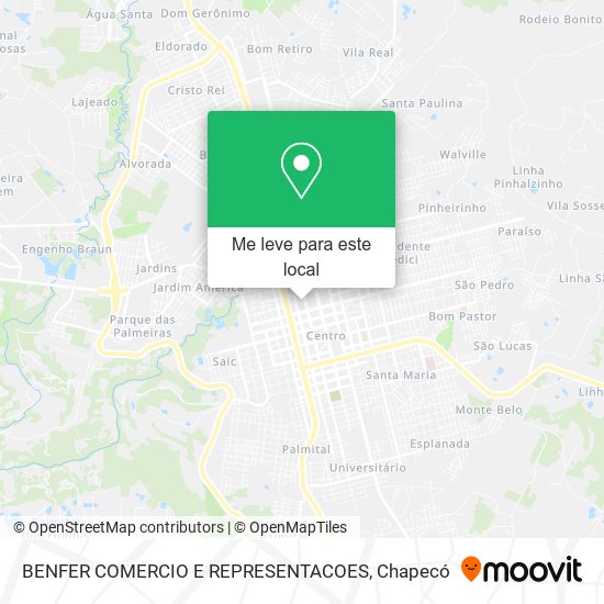 BENFER COMERCIO E REPRESENTACOES mapa