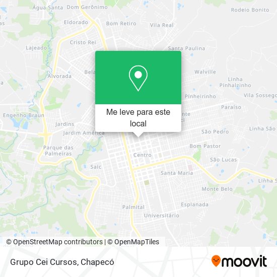 Grupo Cei Cursos mapa