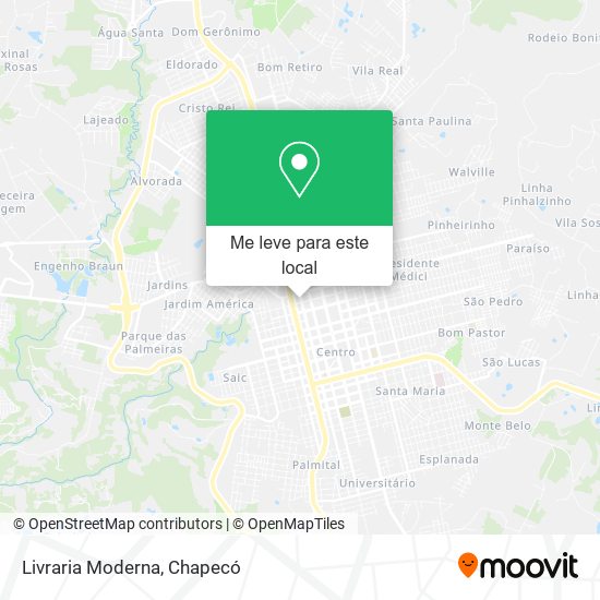 Livraria Moderna mapa