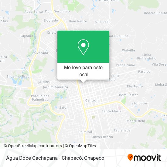 Água Doce Cachaçaria - Chapecó mapa