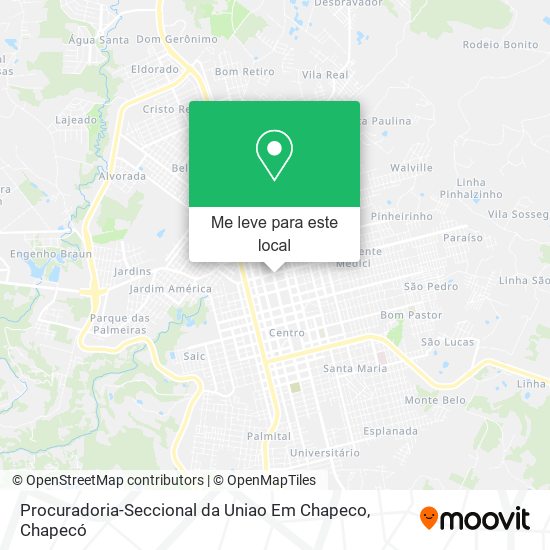 Procuradoria-Seccional da Uniao Em Chapeco mapa