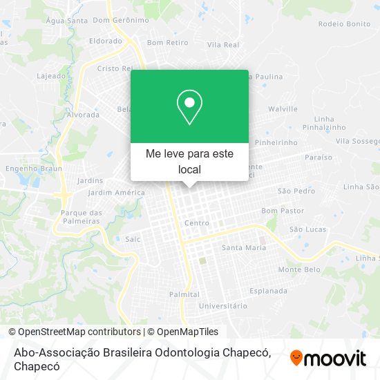 Abo-Associação Brasileira Odontologia Chapecó mapa