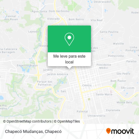 Chapecó Mudanças mapa