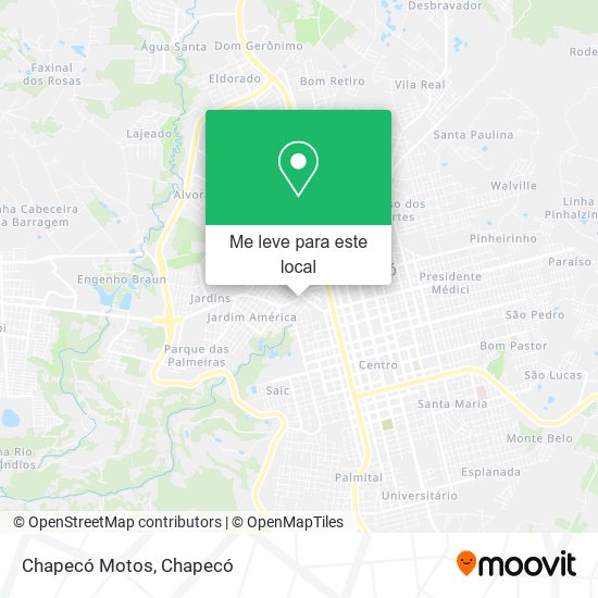 Chapecó Motos mapa