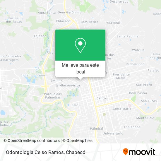 Odontologia Celso Ramos mapa