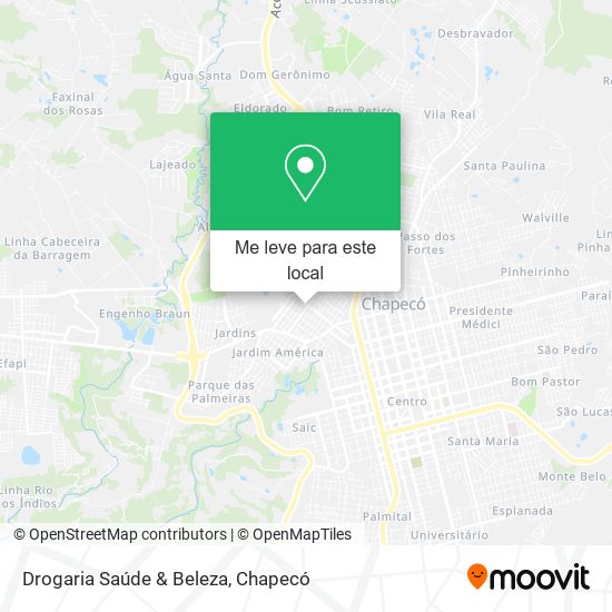 Drogaria Saúde & Beleza mapa