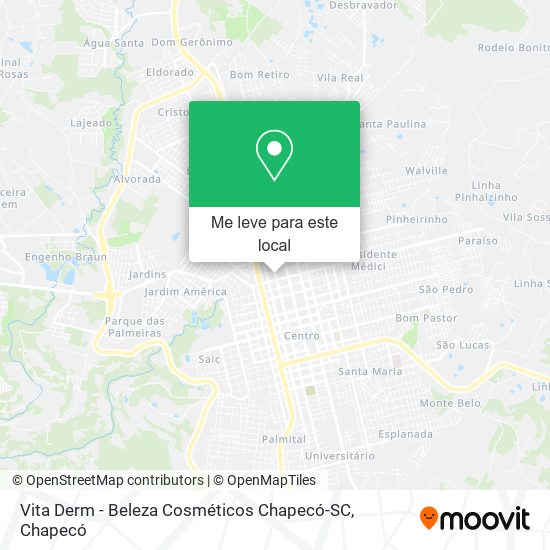Vita Derm - Beleza Cosméticos Chapecó-SC mapa