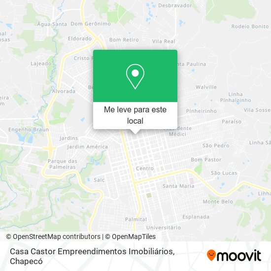 Casa Castor Empreendimentos Imobiliários mapa