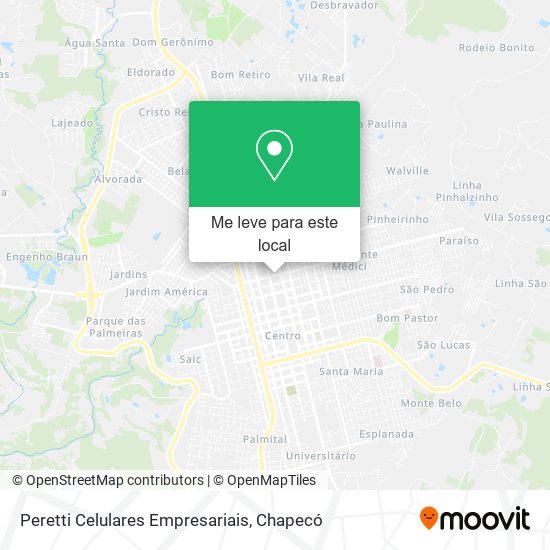 Peretti Celulares Empresariais mapa