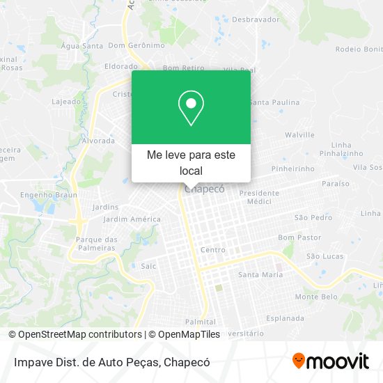 Impave Dist. de Auto Peças mapa