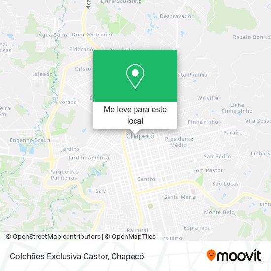 Colchões Exclusiva Castor mapa