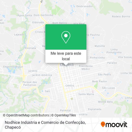 Nodhice Indústria e Comércio de Confecção mapa