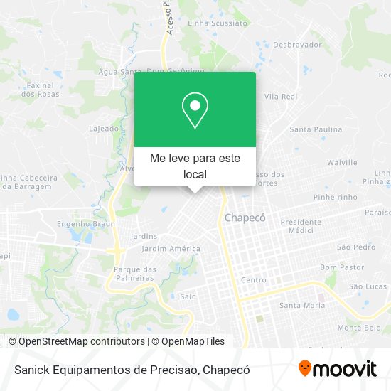 Sanick Equipamentos de Precisao mapa