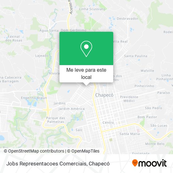 Jobs Representacoes Comerciais mapa