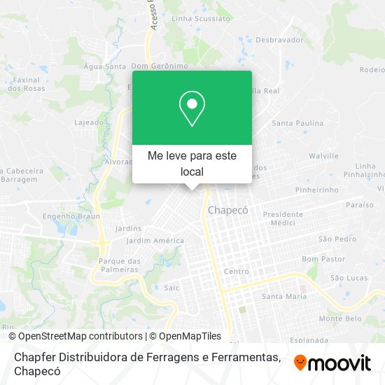 Chapfer Distribuidora de Ferragens e Ferramentas mapa