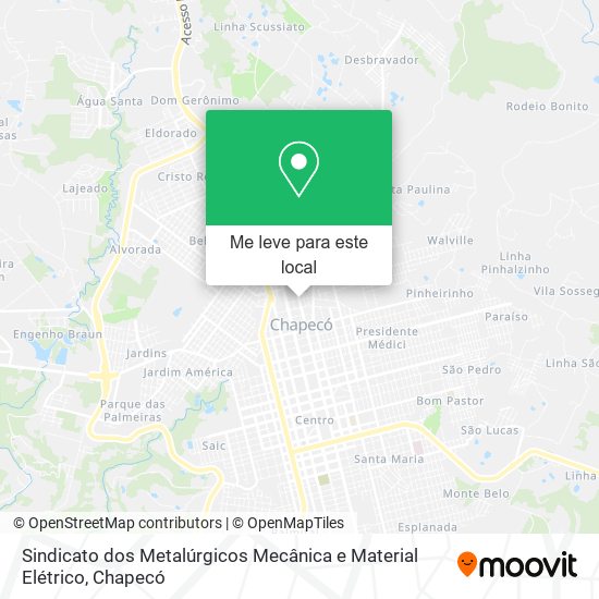 Sindicato dos Metalúrgicos Mecânica e Material Elétrico mapa