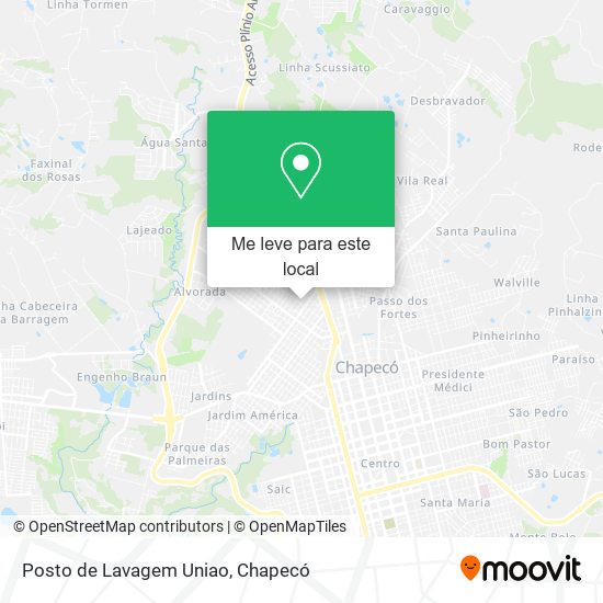 Posto de Lavagem Uniao mapa