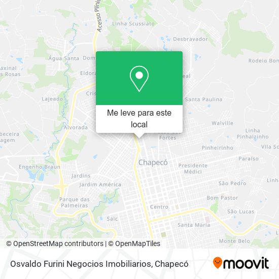 Osvaldo Furini Negocios Imobiliarios mapa