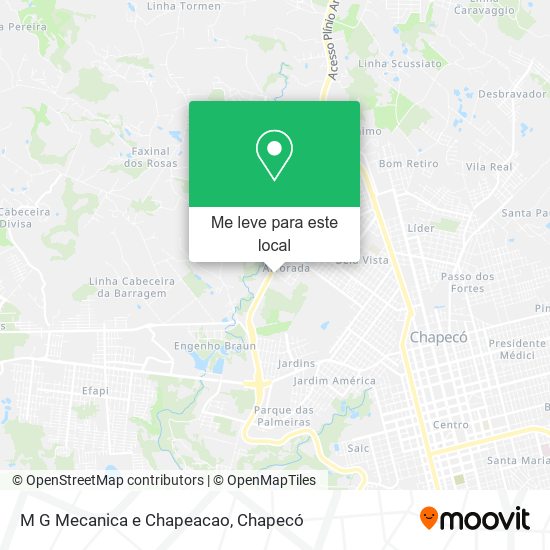 M G Mecanica e Chapeacao mapa