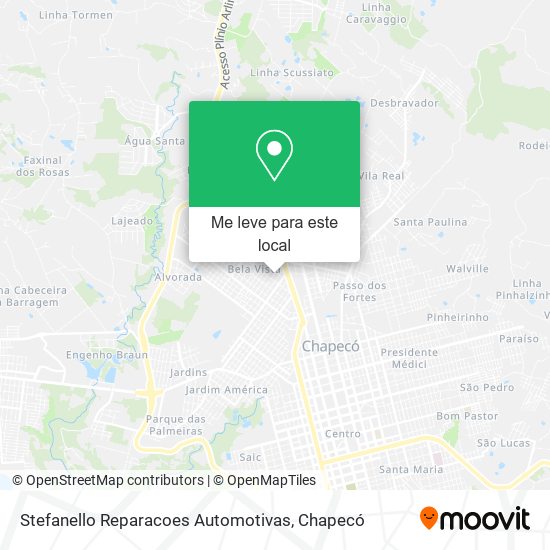 Stefanello Reparacoes Automotivas mapa