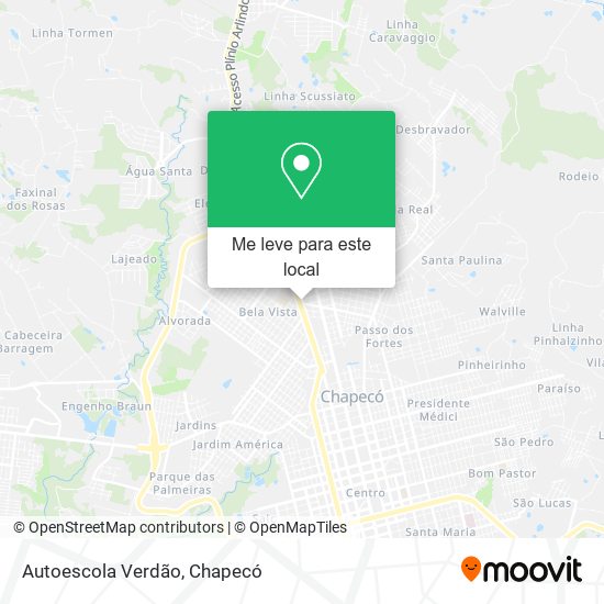 Autoescola Verdão mapa