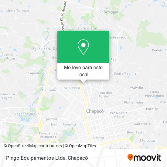 Pingo Equipamentos Ltda mapa