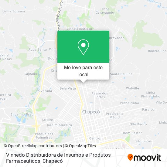 Vinhedo Distribuidora de Insumos e Produtos Farmaceuticos mapa