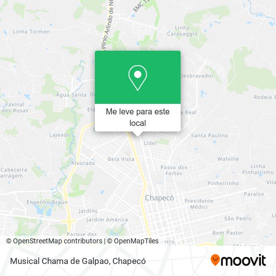 Musical Chama de Galpao mapa