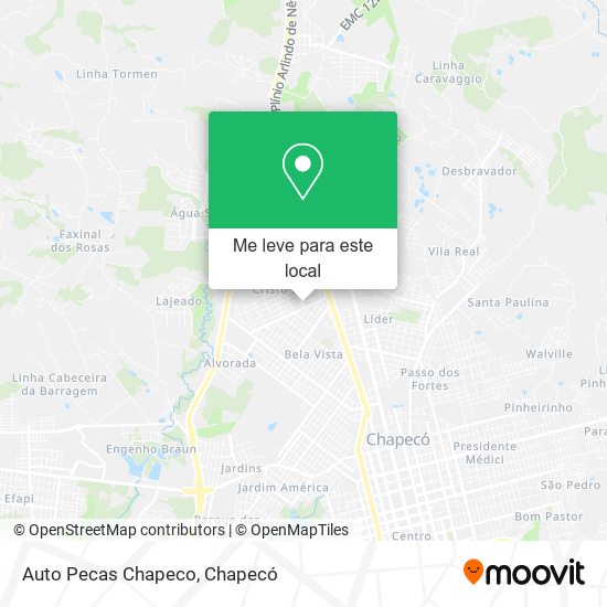 Auto Pecas Chapeco mapa