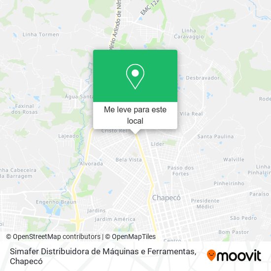 Simafer Distribuidora de Máquinas e Ferramentas mapa