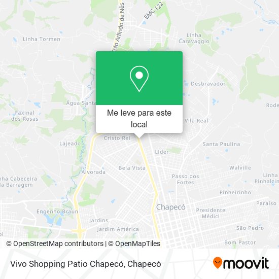 Vivo Shopping Patio Chapecó mapa