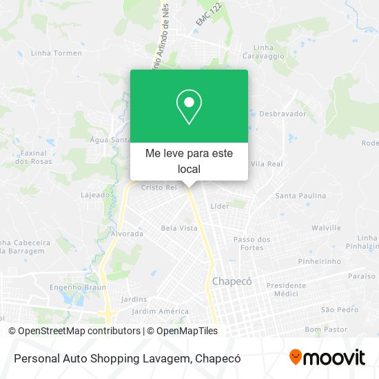 Personal Auto Shopping Lavagem mapa