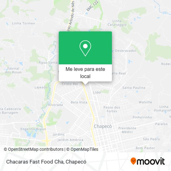 Chacaras Fast Food Cha mapa
