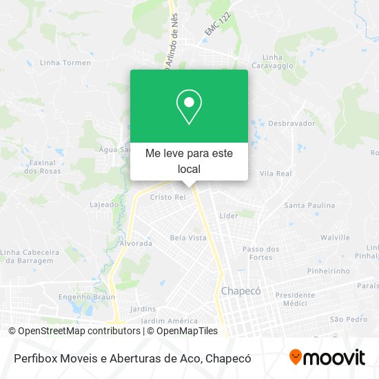 Perfibox Moveis e Aberturas de Aco mapa