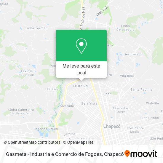 Gasmetal- Industria e Comercio de Fogoes mapa