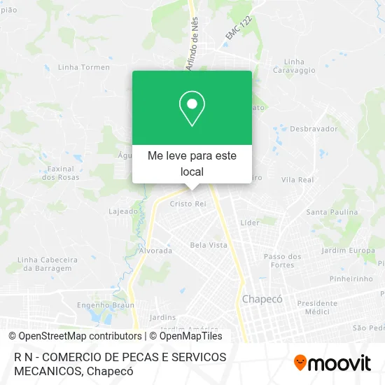 R N - COMERCIO DE PECAS E SERVICOS MECANICOS mapa