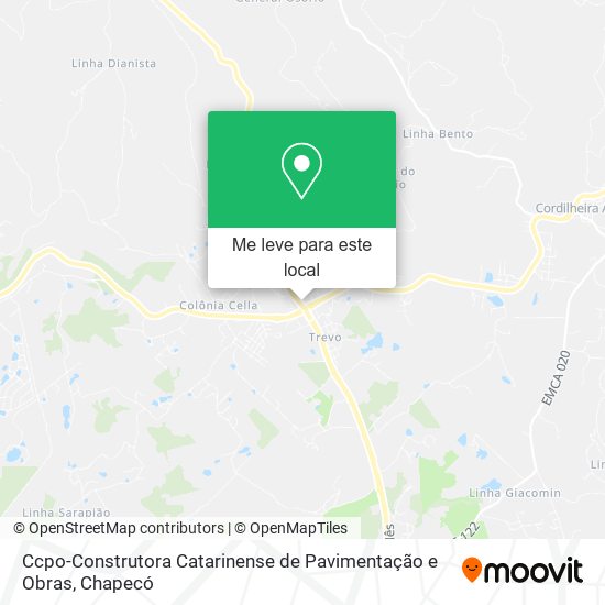 Ccpo-Construtora Catarinense de Pavimentação e Obras mapa