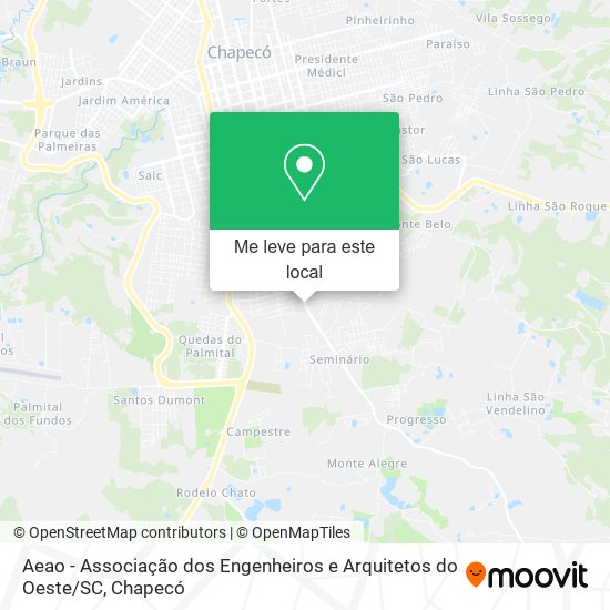 Aeao - Associação dos Engenheiros e Arquitetos do Oeste / SC mapa