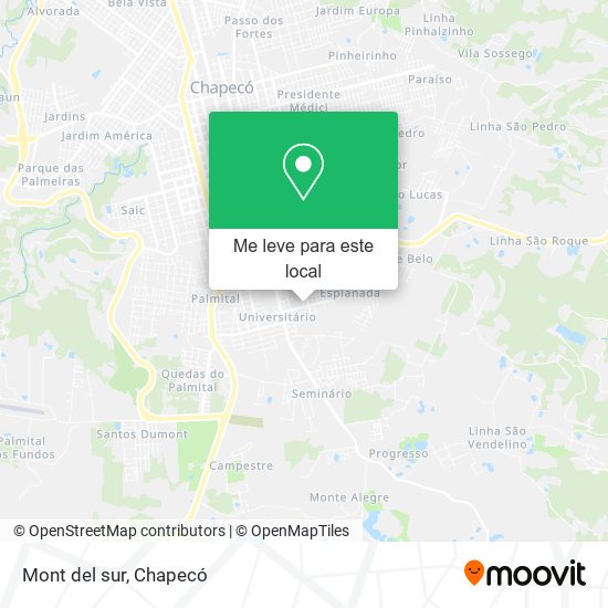 Mont del sur mapa