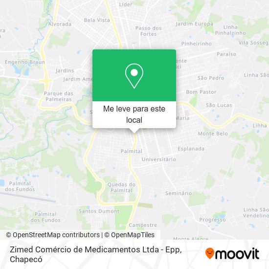 Zimed Comércio de Medicamentos Ltda - Epp mapa
