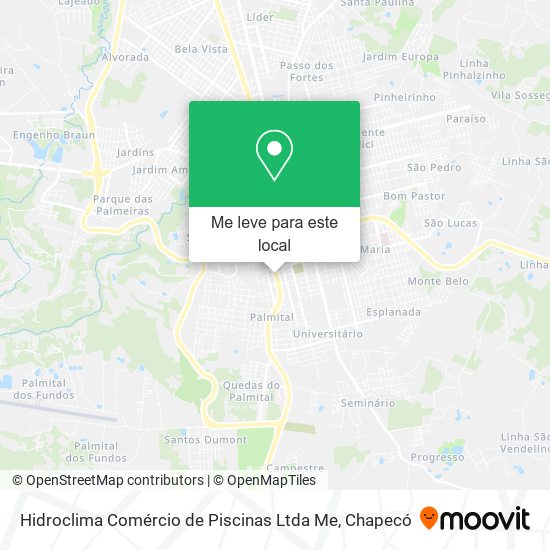 Hidroclima Comércio de Piscinas Ltda Me mapa