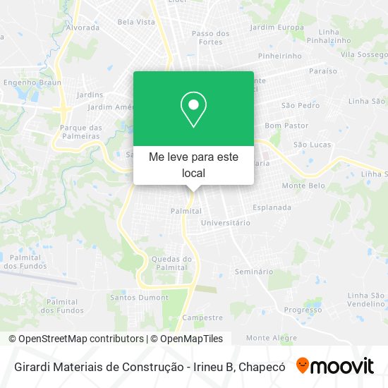 Girardi Materiais de Construção - Irineu B mapa