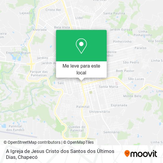 A Igreja de Jesus Cristo dos Santos dos Últimos Dias mapa